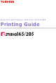 Toshiba e-studio 165 Printing Manual