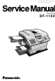 Panasonic DF-1100 Service Manual