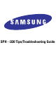 Samsung SPH-i330 Tips/Troubleshooting Manual