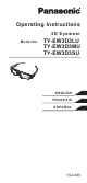 Panasonic TY-EW3D3LU Operating Instructions Manual