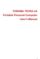 Toshiba TECRA A4 User Manual