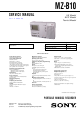 Sony MZ-B10 Service Manual