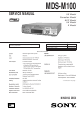 Sony MDS-M100 Service Manual