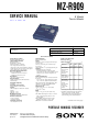 Sony MZ-R909 Service Manual