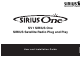 Sirius Satellite Radio SV1 SIRIUS One User And Installation Manual
