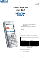 Nokia E60 Service Manual