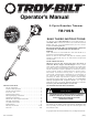 Troy-Bilt TB70SS Operator's Manual