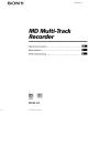 Sony MDM-X4 Operating Instructions Manual