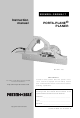 Porter-Cable Porta-Plane 126 Instruction Manual