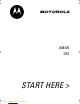 Motorola A845 Start Here Manual