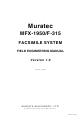 Muratec F-315 Field Engineering Manual