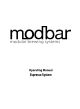modbar MODBAR espresso system Operating Manual