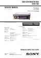 Sony CDX-HT617UE Service Manual