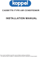 koppel CASSETTE-TYPE AIR CONDITIONER Installation Manual