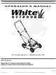 White Outdoor Series 100 Operator's Manual