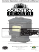 Country Hearth 2000 L Owner's Operation And Instruction Manual