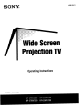 Sony KP-57WV600 Operating Instructions Manual