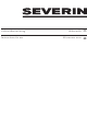 SEVERIN Microwave Oven Instructions For Use Manual