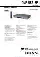 Sony DVP-NS715P Service Manual