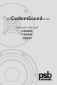 PSB CustomSound CW800E Owner's Manual