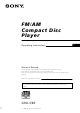 Sony CDX-C90 Operating Instructions Manual