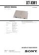 Sony XT-XM1 Service Manual