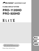 Pioneer PureVision ElitePRO-920HD Operating Instructions Manual