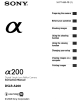 Sony a200 Instruction Manual