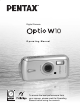 Pentax Optio W10 Operating Manual