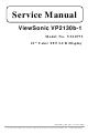 ViewSonic VP2130b-1 VS10773 Service Manual