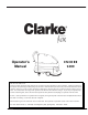 Clarke Encore S20E Operator's Manual