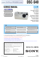 Sony DSC-S40 Service Manual