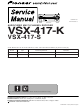 PIONEER VSX-417-K SERVICE MANUAL Pdf Download | ManualsLib