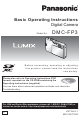 Panasonic Lumix DMC-FP3 Basic Operating Instructions Manual
