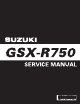 Suzuki GSX-R750 Service Manual