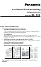 Panasonic BL-C30 Installation/Troubleshooting Manual