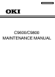 Oki C9600 Service Manual