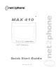 Net2Phone Max 410 Quick Start Manual