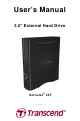 Transcend StoreJet 35T User Manual