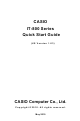 Casio IT-800 Series Quick Start Manual