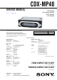 Sony CDX-MP40 Service Manual