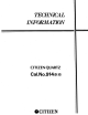 Citizen 914 SERIES Technical Information