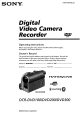 Sony Handycam DCR-DVD100 Operating Instructions Manual
