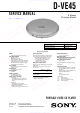 Sony D-VE45 Service Manual