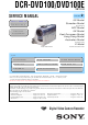 Sony DCR-DVD100 Service Manual