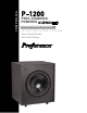 Preference P-1200 Owner's Manual