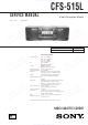 Sony CFS-515L Service Manual
