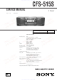 Sony CFS-515S Service Manual