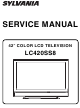 Sylvania LC420SS8 Service Manual