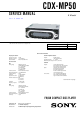 Sony CDX-MP50 Service Manual